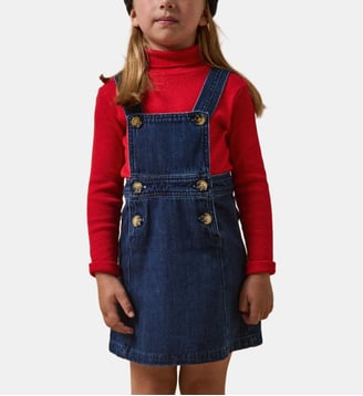 Robe tablier en denim - Cyrillus - Bleu denim