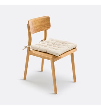 Galette de chaise coton recyclé - La Redoute Interieurs - Naturel
