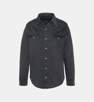 Chemise en denim - Schott - Gris