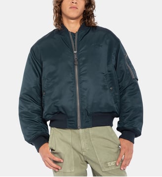 Blouson Bomber Oversize - Schott - Bleu marine