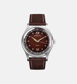 Montre mécanique Leon Chocolat LE-001 - Gustave & Cie - Argenté