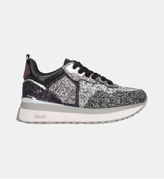 Sneakers plateforme glitter - Liu Jo - Argent