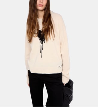 Pull Markuz 100% Cachemire - Zadig&Voltaire - Blanc eggshell