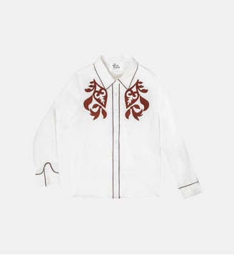 CHEMISE imprimé ethnique CLEMT - La Petite Etoile - Écru