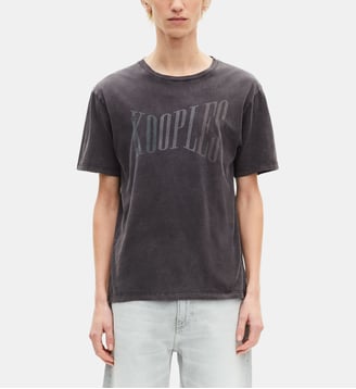T-shirt avec sérigraphie délavée The Kooples - The Kooples - Black washed