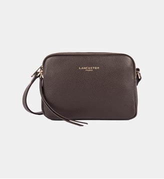 Sac camera Dune en cuir grainé - Lancaster - Marron foncé