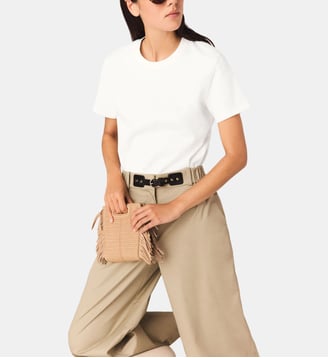 Tee shirt avec petit logo brodé - Maje - Blanc