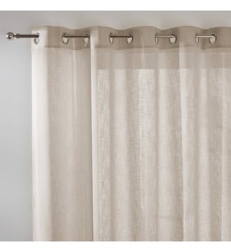 Voilage grande largeur à oeillets - La Redoute Interieurs - Beige taupe clair