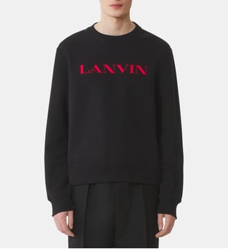 Sweatshirt Brodé Lanvin En Coton - Lanvin - Noir