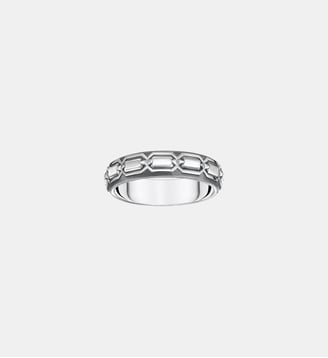 Bague écailles de crocodile, argent noirci Thomas Sabo