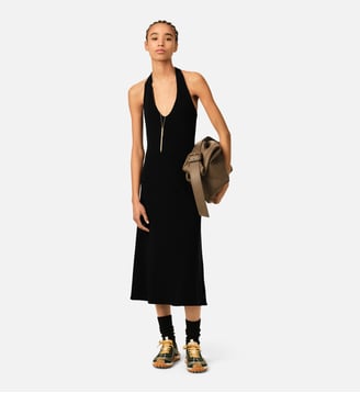 Robe midi dos nu en jersey - AMI Paris - Noir