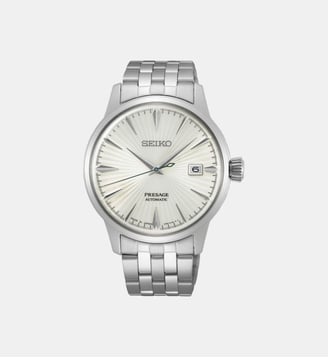 Montre automatique Presage Blanc SRPG23J1 - Seiko - Argenté