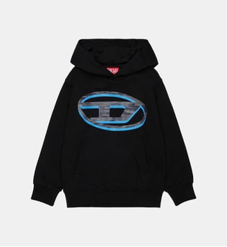 Sweat à capuche avec logo - Diesel Kids - Noir