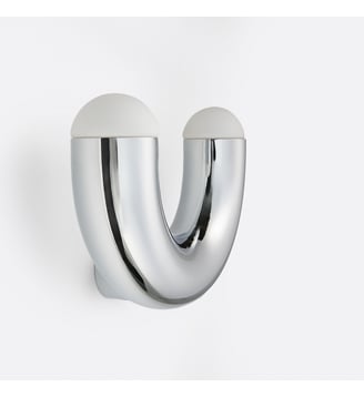 Applique en métal fer chrome et opaline - La Redoute Interieurs - Chrome