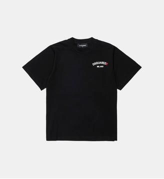 T-shirt à col rond avec logo - Dsquared2 - Noir