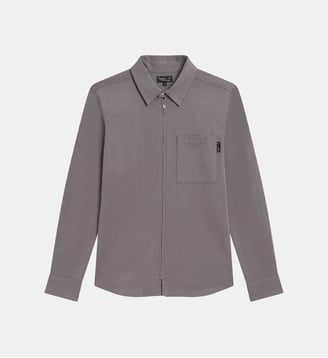 chemise en coton - Agnès b. - Gris bitum