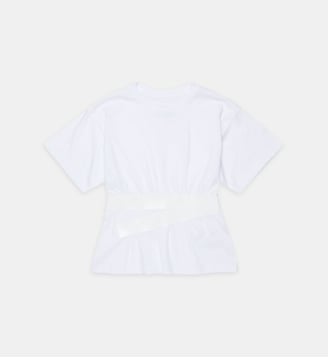 T-shirt avec ceinture à la taille - MM6 Maison Margiela - Blanc