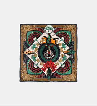 Mini Foulard à motifs MACHU PICHU - Wild - Noir