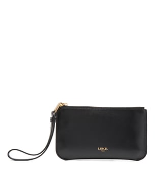 Pochette zippée M Origami en cuir signature - Lancel - Noir