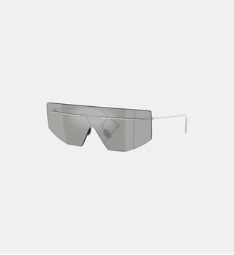 Lunettes de soleil Irrégulier PR B55S - Prada - Argent