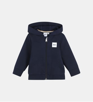 Sweat à capuche zippée - BOSS Kidswear - Bleu cargo