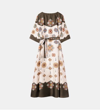 Robe Muumuu Round Neck Nucleus Placée Off White - La DoubleJ - Blanc