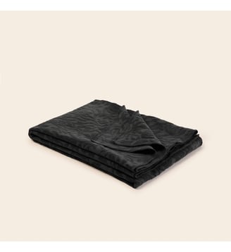Couvre-Lit  Jacquard floral en chenille - Madura - Gris anthracite
