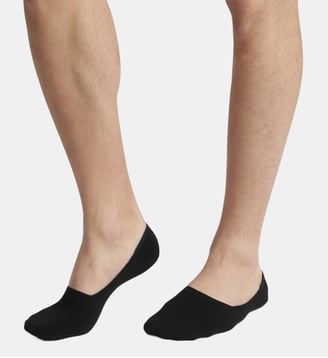 Lot de 2 Paires de Protèges-Pieds Basique Coton - Dim - Noir