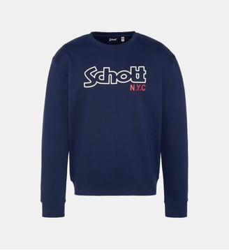 Sweatshirt col rond - Schott - Marine