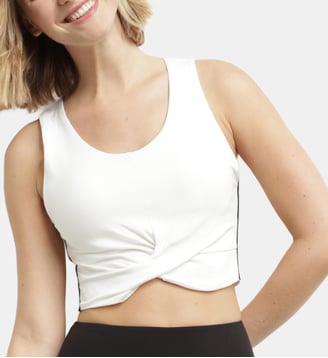 Brassière de sport torsadée Dim Move - Dim - Blanc cassé