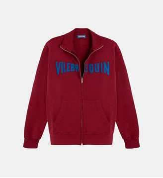 Sweatshirt à fermeture zippée logo - Vilebrequin - Rose rouge