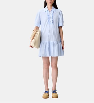 Robe courte lacée volants - Claudie Pierlot - Multicolore