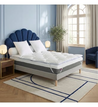 Surmatelas Effet Fraîcheur réversible - Dodo - Blanc