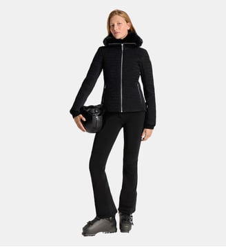 Veste de ski montana snow col polo coupe ajustée - Fusalp - Noir