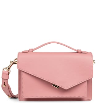 Sac trotteur Zoé en cuir - Lancaster - Rose