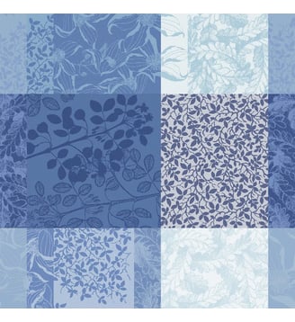 Serviette pur coton - Garnier Thiebaut - Bleu