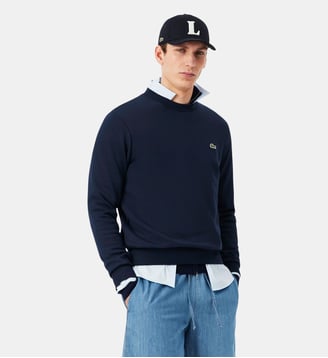 Sweatshirt classic fit molleton - Lacoste - Bleu marine