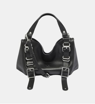 D-One-Sac small à poignée supérieure en cuir traité - Diesel - Noir