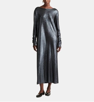 Robe queen en jersey laminé - Momonì - Vert