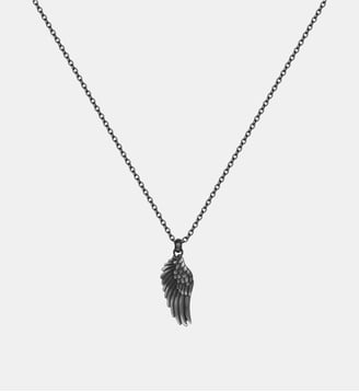 Collier mono-motif Aile noire en Acier 316L - Phebus - Vintage