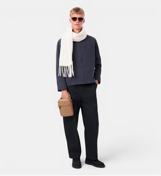 Sacoche monogramme - Lacoste - Bleu clair et blanc