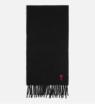 Echarpe unisexe en laine Ami de Coeur - AMI Paris - Noir