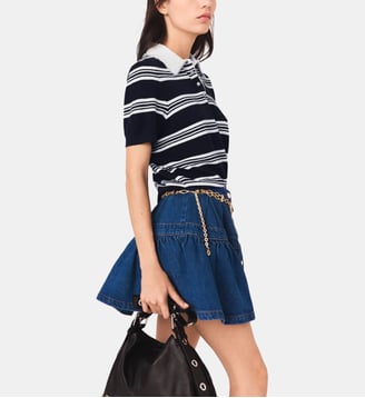 Jupe courte en denim - Maje - Bleu