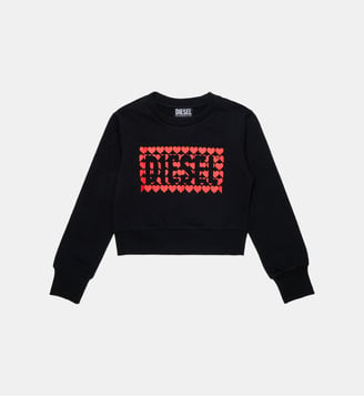 Sweat-shirt à col rond avec logo Diesel Kids