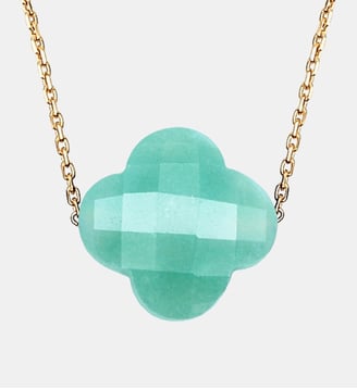 Collier, amazonite, or jaune - Morganne Bello - Or jaune
