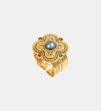 Bague ajustable   - Positano - Satellite - Blanc