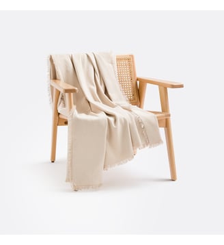 Plaid coton frangé La Redoute Interieurs