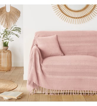 Plaid artisanal frangé coton La Redoute Interieurs