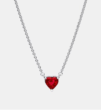 Collier Pendant Halo Cœur Scintillant Pandora