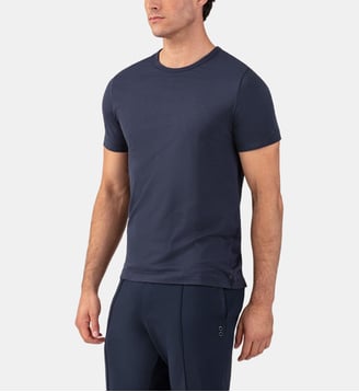 T-shirt col rond en coton - Ron Dorff - Navy